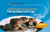 administrator leadership program€¦ · † Feature outstanding speakers who are proven experts in their fields. † Provide both formal and informal opportunities to share your