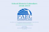 School District Calendars 2018 2019my.paec.org/UserFiles/Servers/Server_82033/Image... · Last Day FAMU-DRS, Gadsden, Jefferson PAEC District Calendars. JUNE 2019 Mon Tue Wed Thu