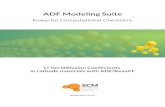 ADF Modeling Suite - Software for Chemistry & Materials...ADF Modeling Suite Powerful Computational Chemistry Li-Ion Diffusion Coefficients in cathode materials with ADF/ReaxFF Contents