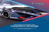 Turning uncertainty into competitive advantage · global innovators and leaders in motorsport. Once on the track, each driver must make split-second decisions, putting the team's