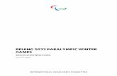 BEIJING 2022 PARALYMPIC WINTER GAMES...beijing 2022 paralympic programme overview 5 general ipc regulations on eligibility 6 bipartite invitations 7 redistribution of unused qualification