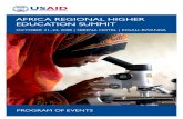 Africa Regional Higher Education Summit• entrepreneurship and economic growth: Higher Education Institutions fostering competitiveness and galvanizing national and regional development