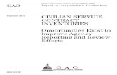 GAO-12-1007, Civilian Service Contract Inventories ...inventories and (2) review and report on their fiscal year 2010 inventories. To meet these objectives, GAO analyzed agencies’
