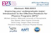 Abstract: R08.00001 Improving your undergraduate major ... · APS April Meeting 20 April 2020. Abstract: R08.00001. Improving your undergraduate major: Introduction to the Effective