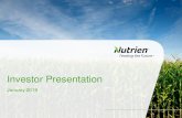 Investor Presentation · Nutrien 2018 Highlights 4 2) Increased annual synergy target to $600 million (+20%) 1) Higher earnings across all business units 3) Received $5.2 billion