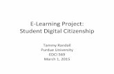 E-Learning Project: Student Digital Citizenship€¦ · “Warrior Digital Citizenship Tool Box” on each page. Template in SmartBuilder for Master Page: ... Apply the school acceptable