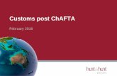 Customs post ChAFTA...2015/12/20  · Broker liability – T&Cs 7. Aluminium extrusions 8. Penalties for false statements 2 ChAFTA 1 Where are we at • Commenced - 20 December 2015