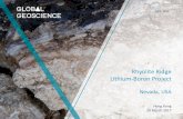 Rhyolite Ridge Lithium-Boron Projectmedia.abnnewswire.net/media/en/docs/ASX-GSC-2A1006470.pdf · o Demand forecast to increase 70% by 2020 and 190% by 2025 o Lithium-ion battery market