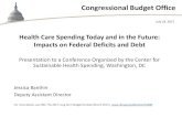 Congressional Budget Office · Congressional Budget Office Health Care Spending Today and in the Future: Impacts on Federal Deficits and Debt Presentation to a Conference Organized