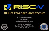 RISC-V Privileged Architecture · RISC-V Virtual Memory Control By default, S-mode can’t access user pages-Helps detect OS/driver bugs-Still need ability to read user memory, e.g.