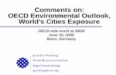 Comments on: OECD Environmental Outlook, World’s Cities ... · • Energy Efficiency : 20% reduction energy per unit GDP by 2010 • Renewable Energy: 10% of TPES by 2010 • Industry: