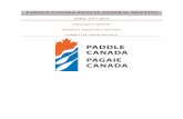 PADDLE CANADA ANNUALGENERAL MEETING · long time instructor and member-Continued tradition of strong member communication and contact-Still very active and present in the ﬁeld -