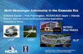 Multi-Messenger Astronomy in the Exascale Era · Transformation of Astronomy (& Science!) towards Data Services Astronomy 1500- 2000: • Look through telescope • Record KB of data