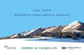 July 2019 Monthly Operations Report · Non-Rev & Hybrid 3.7% Monthly Traffic Distribution July 2019 (I-25C) AVI LPT HOV Non-Rev & Hybrid AVI 54.0% LPT 25.8% HOV 17.6% Non-Rev & Hybrid