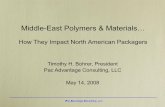 Middle-East Polymers & Materials… - IoPP · – Demand outstripping supply ... • Rising regional standards of living increase demand for plastics and converted products 8. Pac