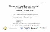 Biomarkers and Human Longevity: Genetics and Beyondsdbiomarkerssymposium.com/presentations/Schork_1.pdf · • Genetic Factors 1.Facts Concerning Aging and the Aging Population 2.