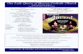 Our Lady Queen of Heaven Catholic Church 1222 2019.pdf · Valente Padron y Micaela Padron Requested by familia Martinez~Padrón Altar Candles Cathy Kleinrichert Requested by Mom and