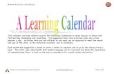 This calendar can help children acquire the necessary ...circle.adventist.org/files/CD2008/CD2/tb/Learning_Calendar.pdf · find learning challenging and rewarding. The suggested basic