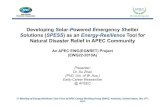 An APEC EWG(EGNRET) Project (EWG22-2015A)apecenergy.tier.org.tw/database/db/ewg50/file5/developing_solar... · 2015 Linkage APEC Cross-fora collaboration: EWG & EPWG Member economy