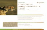 zoofeed Carnivore supplementary feed - Granovit · Carnivore supplementary feed Dosage: 5% of the total ration as is with pure meat feeding. Recommendation for a feeding of meat with
