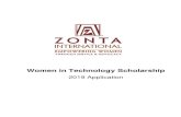Women in Technology ScholarshipInternational and Zonta International Foundation are not eligible to write recommendation letters for applicants.) or. 3. Employer confirmation and recommendation