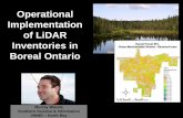 Operational Implementation of LiDAR Inventories in Boreal ... · •Focus of AFRIT is “Area” based modeling NOT “Individual Tree” •Prediction Unit = 20m X 20m (400m2) LiDAR