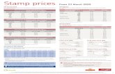 UK stamp prices wallchart - from 23 March 2020...Per extra kg £1.56 £1.56 £1.56 £1.56 £1.56 £1.56 £1.56 Although correct at the date this poster was produced (February 2020),