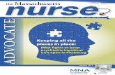 Keeping all the pieces in place - MassNurses.org · UMass Memorial Health Care 8 Gallup Poll again ranks nurses ... legislative agenda to protect patients and health care professionals.