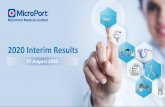 2020 Interim Results - microport.com · Some information contained in this presentation contains forward-looking statements. These forward-looking statements include, without limitation,
