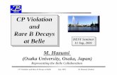 CP Violation and Rare B Decays at Belle DESY Seminar 11 ... · DESY Seminar 11 Sep, 2001. CP Violation and Rare B Decays at Belle Sep. 2001 M. Hazumi (Osaka) Outline • Introduction