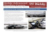 Keble Advanced Studies CentreKEBLE COLLEGE ADVANCED STUDIES CENTRE AUGUST 2014 RobotCar UK: Oxford’s Autonomous Car The system itself is infrastructure‐free, meaning that RobotCardoes