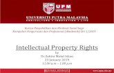 Intellectual Property Rights - REGISTRAR OFFICE€¦ · Why should we care about Intellectual Property? Recognition Authority Excitement Wealth. Intellectual Property: Acknowledgement.