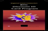 Regional Transit Connection RTC Discount ID Card Program card booklet - how to sign up... · 2 3 The Regional Transit Connection (RTC) Discount ID Card is available to persons with