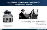 MCINTIRE INVESTMENT INSTITUTE - Gateway · 2013. 11. 11. · IB PAYS THE MOST, HAS THE MOST EXIT OPPORTUNITIES CORPORATE PROVIDES BEST WORK /LIFE BALANCE 5 McIntire Investment Institute