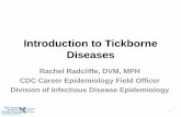 Introduction to Tickborne Diseases · Tickborne Diseases •Diseases spread by bites from infected ticks •Can be caused by bacteria, viruses, and parasites •Most infections occur