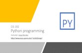 Penn Engineering | Inventing the Futurecis192/jorge/slides/01_introduction.pdfWit.AI Image-to-image translation. Why learn Python? It is simple, yet powerful Data science and machine