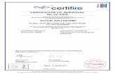CERTIFICATE OF APPROVAL No CF 5475... · Chairman Certification Manager. Impartiality Committee. CERTIFICATE OF APPROVAL No CF 5475 This is to certify that, in accordance with TS00