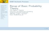 Recap of Basic Probability Theoryprobability theory Why recap probability theory? The set-up of probability theory Conditional probabilities Stochastic variables FX, the cumulated