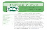 February 2016 Turnip News - MGPW.org · 2/11/2018  · Growing Bonsai Trees 4-6 News from the Communications Committee 7 Important Conservation ... Basics of Gardening / Pruning Class