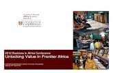 2012 Business in Africa Conference Unlocking Value in ... · CABN Steering Committee Members Mara-Tafadzwa Makoni, 2012 MPhil Candidate in Engineering for Sustainable Development