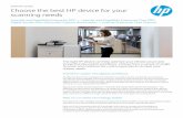Choose the best HP device for your scanning needs€¦ · Whatever your business environment, HP has a scanning device that’s right for your document workflow: HP LaserJet and PageWide