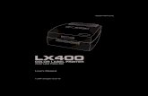 (Color Label Printer 400) · ...for choosing an LX400 Color Label Printer. The LX400 Printer will print razor-sharp text and barcodes, vibrant colors, and even stunning photo-realistic