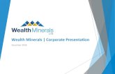 Wealth Minerals | Corporate Presentation · Company to obtain any necessary permits, consents, approvals or authorizations (including acceptance by the TSX Venture Exchange), hedging