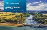 Australian Water Markets Report 2017–18 - Australia's ...in Australia is governed by entitlements on issue (or water licences). In 2017–18, 38 674 GL of water entitlements were