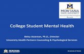 College Student Mental Health Heads...College Mental Health and Academics • Of students who withdrew from university, 64% did so due to mental illness (NAMI 2012) • For every 100