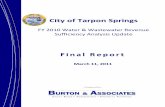 City of Tarpon Springs€¦ · water and wastewater rate revenue. FY 2010 water and wastewater rate revenues were approximately 3.5% lower than projected in the FY 2009 RSA Update.