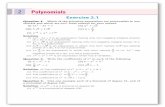 2 Polynomials - WordPress.com · 2016. 3. 8. · 2 Polynomials Exercise 2.2 Question5. Classify the following as linear, quadratic and cubic polynomials. (i)xx2 + (ii)xx− 3 (iii)yy++2