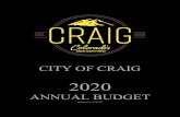 CITY OF CRAIG Center... · provide predictable revenue production in 2020’s budget. Revenue Source Comparisons DIRECT PAYMENTS CITY SALES TAX Fiscal Year Severance FML Monthly 2019