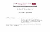 GCSE Options 2018-2020 - Thamesmead School · 11. All class work and homework completed during this time counts towards the coursework grade awarded. The Final Examination The final