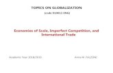 Economies of Scale, Imperfect Competition, and ...€¦ · Economies of Scale, Imperfect Competition, and International Trade Academic Year 2018/2019 Anna M. FALZONI. 2. 3 Shape of